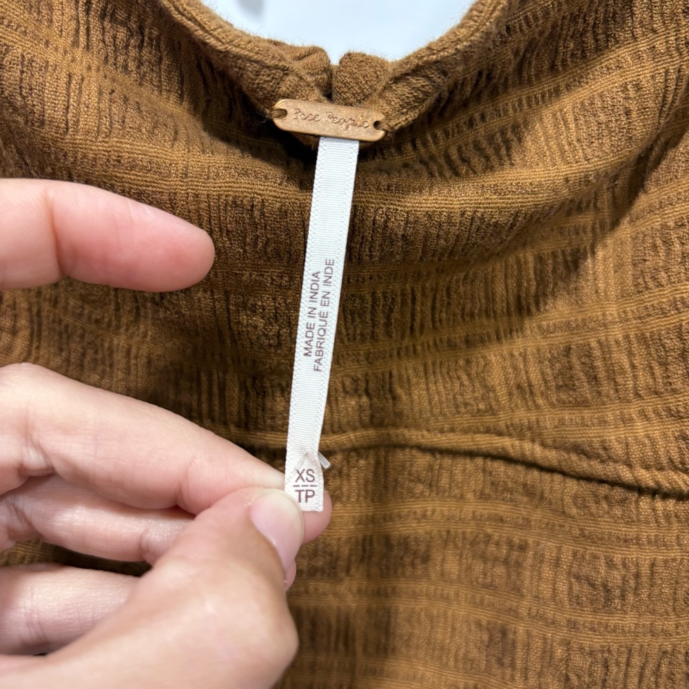 Free People Rust Brown Mini Dress - Picture 7 of 8